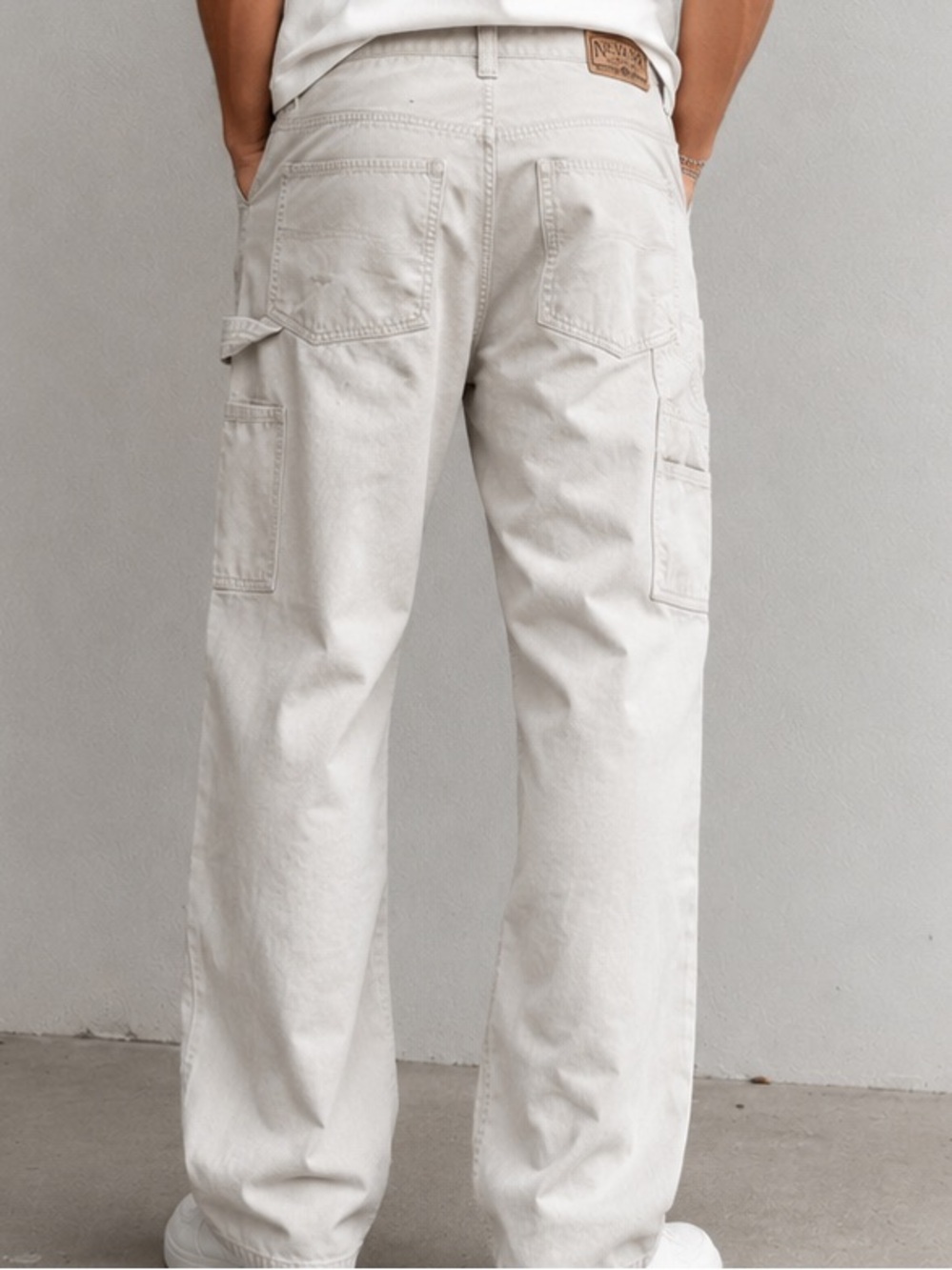 Vintage Nevada Jeanswear Cream Carpenter Pants | Workwear Utility Y2K 36x30